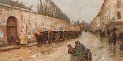Childe Hassam Une averse oil on canvas